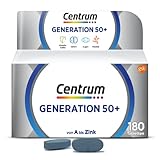 Centrum Generation 50+, 180 St. - Hochwertiges Nahrungsergänzungsmittel für Best Ager zur täglichen Komplettversorgung mit Mikronährstoffen, -Verpackung kann variieren