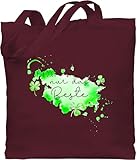 Shirtracer Baumwolltasche - Glückwünschen - Für dich nur das Beste | Glückwunsch | Freund Geschenk | Freundin Geschenk - Unisize - Bordeauxrot - statements statement