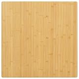 Camerina Tischplatte 90x90x1,5 cm Bambus Multiplex Platte Holzplatte Massiv Esstisch Baumkantentisch