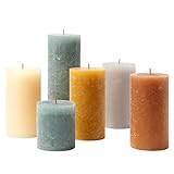 Bolsius Rustik Stumpenkerzen - Geschenk Set 6 Stück -...