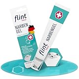 flint Med Narbengel – Narbensalbe mit integriertem Narbenroller, macht Narben geschmeidiger und glatter, für frische und alte Narben, vegan, transparent und hautpflegend, 17 ml
