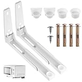 2 StückMikrowelle Regal, Mikrowellenhalterung Wand, Mikrowelle Halterung Wand, Faltbare Mikrowelle Wandhalterung, Universal Mikrowellen Halterung mit Ausziehbaren Armen für Backofen(Weiß)