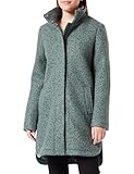 TOM TAILOR Denim Damen Boucle Mantel 1032674, 30567 - Green Black Boucle, XXL