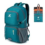 SKYSPER Ultraleichter Faltbarer Rucksack 30L mit Nassfach - Wasserfest und Verstaubarer Daypack für Wandern, Reisen, Radtouren und Städtetrips