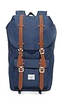 Little America Backpack, Navy/Tan Synthetic Leather Backpack, Einheitsgröße