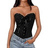 Generisch Schluppenbluse Damen Pulli Elegant Bluse mit Spitze Silvester Elegant Weihnachtsfeier Sexy Transparent Y2k mit Spitze Schicke Party Schöne Sexy Tops Glitzer Oberteile Damen Große Größen L