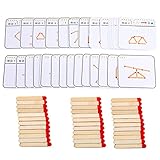 BESPORTBLE 1Satz Holzpuzzle Geometrisches Logikspiel Für Konzentration Und Lernen Pädagogisches Desktop Für Jahren
