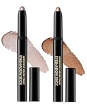 JUKOTA 2Pcs Glitzer Lidschatten Stift, Glitter Eyeshadow Stick Wasserfest & Langanhaltend, Creme Shimmer Crayon Eyeliner, Metallic Shimmer Augen Makeup Pen #01 + # 09 Shimmer