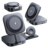 LISEN 3 in 1 Ladestation, Mehrere Geräte Magsafe Ladestation Apple Watch und iPhone, Reisen Wireless Charger Stand Bequem iPhone Ladestation Fit Apple Watch Airpods