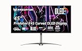 Acer Predator X45 Gaming Monitor 44,5 Zoll (113 cm Bildschirm) QHD, 240Hz DP/Type-C, 100Hz HDMI, 0.03ms (GTG), 2xHDMI 2.0, DP 1.4, Curved, höhenverstellbar, FreeSync Premium