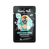 The Beauty Mask Company Aktivkohle & Lakritz Creme Bubble Maske, 1 Sachet, tiefenpflegende Gesichtsmaske für normale Haut, Wellness für zuhause, vegan