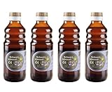 Schwarzkümmelöl (4x250ml) des Familienbetriebs Ölmühle Garting, ideal für warme Speisen, Brotbacken und Salate, kaltgepresst, 100% naturbelassen