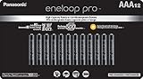 Panasonic BK-4HCCA12FA eneloop pro AAA High Capacity Ni-MH Pre-Charged Rechargeable Batteries, 12 Pack