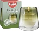 Bolsius - CleanLight Starterset - Nachfüllbare Duftkerze - Halter & Nachfüllung - Gardenia & Feige - Grün - Brenndauer 20 Stunden - Enthält Natürliches Pflanzenwachs - Nachhaltiges Konzept