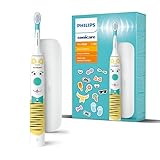 Philips Sonicare For Kids elektrische Zahnbürste - Design a Pet Edition - mit besonderen Tieraufklebern für Kinder, schmales Reiseetui und USB-Ladegerät (Modell HX3603/01)