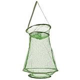 PEPLAYTAL Faltbares Fischernetz aus Stahl Draht Grün Kleines Reusen Netz für See Meeresangeln Langlebig Tragbar und Einfach zu Bedienen für Fischer und Angler Zufällige Zufällige Farbe