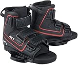 MESLE Wakeboard-Bindung Fuse V, Klettverschluss Bindung, Open Toe Boots mit 6'' Base Plate, enormer Halt, großer Verstellbereich, Größen:S-M