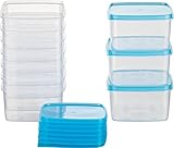 Kigima Tiefkühldose Quadratisch 11x11x6,4 cm 0,5L (10 STK) Hellblau