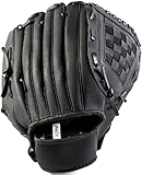 Acidea Sport & Outdoor Baseballhandschuhe Batting Handschuhe Verdicken Dauerhaft Softballhandschuhe Komfortabel Baseball Glove linken Sporthandschuh für Kinder Teenager, 10,5 Zoll, Schwarz