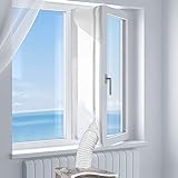 Fensterabdichtung für Mobile Klimagerät, Trockner Luftentfeuchter Anbringen, an Fenster Dachfenster Flügelfenster keine Bohrlöcher erforderlich-400cm