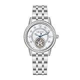 OBLVLO Damen-Armbanduhr, Rotgold, Diamanten, Automatikuhr, Tourbillon-Akzent, Top-Marke, Luxus-Damenarmbanduhr, CW-TB, CW-TB-YWYD, Modern