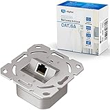 hb-digital 1x CAT 6a Netzwerkdose LAN Dose Universal Anschlussdose - 1x RJ45 Port - Aufputz/Unterputz Geschirmt EIA/TIA 568A&B 8P8C 10 Gigabit Ethernet Netzwerk – Signalweiß