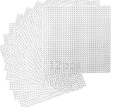 HUYIYI 12 Platten-Set Bauplatte Kompatibel mit Meisten Marken,Kompatibel mit Bauplatte Classic,25,5 x 25,5cm,Classic Weiß Grundplatte für Konstruktionen und für weitere Sets