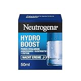 Neutrogena Hydro Boost Nacht Creme regenerierende Gesichtscreme für intensive Feuchtigkeit mit purer Hyaluronsäure für alle Hauttypen