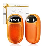 Horuili® Handwärmer Elektrisch 2er Pack, 4000mAh Wiederaufladbar mit LED-Display & 3 Heizstufen, Magnetische Taschenwärmer für Damen Herren, Ideal für Outdoor, Camping, Wintersport