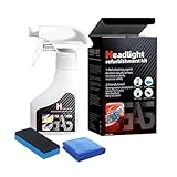 Scheinwerfer Aufbereitung Flüssigkeit Set 180ml Auto Scheinwerfer Politur Spray Autoscheinwerfer Reparaturflüssigkeit Scheinwerfer Reparaturspray für Reinigt und Poliert Vermattete und Vergilbte (1PC)