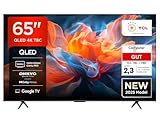 TCL 65T8C 65 Zoll QLED 4K HDR UHD Fernseher, Smart Google TV Dolby Vision & Atmos, 144Hz Motion Clarity Pro, FreeSync, Onkyo 2.1 Sound, Sprachsteuerung, Kompatibel mit Google Assistant
