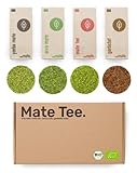 Mate Tee Probierset ● 4 Bio Matesorten ● je 100g Erva Mate + Yerba Mate + grüner Matetee + gerösteter Matetee