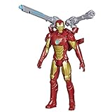 Hasbro E7380 Marvel Avengers Titan Hero Serie Blast Gear Iron Man, 30 cm große Figur, mit Starter, 2 Accessoires und Projektil, ab 4 Jahren