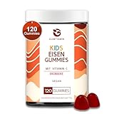 Gumtamin Eisen Gummibärchen für Kinder mit Vitamin C mit 10mg Eisen hochdosiert - vegan - 120 Gummies bei Eisenmangel - Alternative zu Eisentabletten