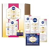 NIVEA Cellular Luminous Anti Pigmentflecken Set mit Gesichtsserum, Anti-Aging Tagescreme, regenerierender Nachtcreme und Handcreme gegen Pigmentflecken, Hautpflege Set mit Hyaluronsäure