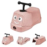 MAMIZO 5 in 1 Rutschauto ab 1 Jahr, Babyrutscher mit 4 PCs 360° Geräuschlose Räder, Babyroller bis 20kg, Babyrollbrett, EPP, Baby Walker, Wippauto, Rutschfahrzeug, Baby Spielzeug Rutschauto, Rosa