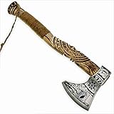 Wikinger-Axt aus kohlenstoffreichem Stahl –...