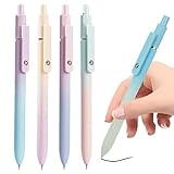 Gelstifte für Tagebücher, feine Spitze 0,7 mm mit weichem Schreiben, 5 Stück, Präzisionsspitze, einziehbar, Clip für Schreibtisch, Lehrer, Schule, Büro, Zuhause