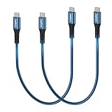 USB C Kabel, 2 Stück 2M Nylon Handy Ladekabel USB C Schnellladekabel Typ C Ladekabel für Samsung Galaxy A51 A50 A41 A40 A71 A21s A20 A20e S8 S9 S10 S20 fe, Note 10 9 8, Huawei P40 P30 P20 P10 P9