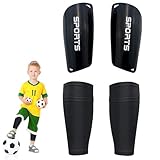 Schienbeinschoner Set,Schienbeinschoner Kinder Fussball,Jugendliche Fußball Shin Guards,Schienbeinschoner Fußball mit Anti-Rutsch Ärmel,Langlebige Schutz Socken Set für Jahre 3-8 Jungen y Mädchen