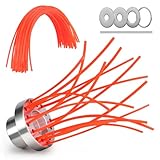 Forever Speed Unkrautbürste für Freischneider,mit 43 Nylonfäden,Wildkrautbürste für Motorsense,Unkraut-Bürste Aluminium,Freischneider Zubehör