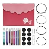 KnitPro Zing Deluxe Austauschbares Nadelspitzen-Set 5' (13 cm) | 8 Größen (3,5 mm bis 8 mm)