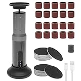 BAODBF 2-IN-1 Hornhautentferner Elektrisch,Pediküre Set Fußpflege Elektrisch mit 6 Einstellbaren Geschwindigkeiten Wiederaufladbare,Hornhaut Entfernen Fuß Set Professionell für Tote Harte Rissige Haut