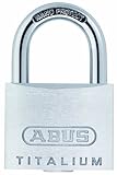 ABUS Vorhängeschloss Titalium 64TI/40 - 2er Set, gleichschließend - Kellerschloss mit Schlosskörper aus Spezial-Aluminium - gehärteter Stahlbügel - ABUS-Sicherheitslevel 5