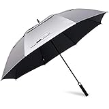 G4Free 62/68 Inch UV-Schutz Winddicht Sonnen- und Regenschirm Golfschirm Autorisches Öffnen Doppelbaldachin Belüftet Übergröße für Herren und Damen
