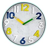 DECHOUS Wanduhr Mit Farbverlauf Batterie Wanduhr Außenuhren Für Terrassen Wanduhr Fürs Büro Leise Wanduhr Klassenzimmer-wanduhr Badezimmer Wanduhr Outdoor-wanduhren Stille Uhrenwand Stumm