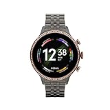 FOSSIL Womens Digital Touchscreen Uhr mit integrierter Alexa und mit Stainless Steel Armband FTW6078, Zeitanzeige, Grau