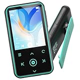 AGPTEK 64GB MP3 Player mit Sport Clip, Bluetooth 5.3 Player mit 1,8 Zoll TFT Farbbildschirm, Mini Musik Player mit Touch-Tasten, FM Radio, Schrittzähler, unterstützt bis 128GB SD Karte, Blau