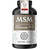 NATURE LOVE® MSM Kapseln - 365 Kapseln für 6 Monate - Hochdosiert mit 1600mg MSM Pulver je Tagesdosis - Vegan, Laborgeprüft und in Deutschland hergestellt