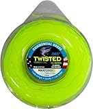 MaxPower EU-338806 Co-Polymer Trimmerfaden 1.6mm - 61 Meter Länge quadratisch gedreht, neongelb